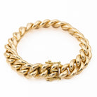 Bracelet Gourmette grosse maille en or jaune - Castafiore