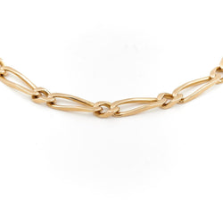 Bracelet Gourmette maille alternée en or jaune - Castafiore