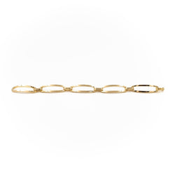 Bracelet Gourmette maille alternée en or jaune - Castafiore