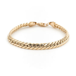 Bracelet Gourmette maille anglaise en or jaune - Castafiore