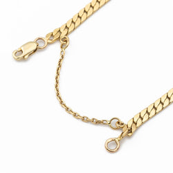 Bracelet Gourmette maille anglaise en or jaune - Castafiore