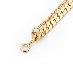 Bracelet Gourmette maille anglaise en or jaune - Castafiore