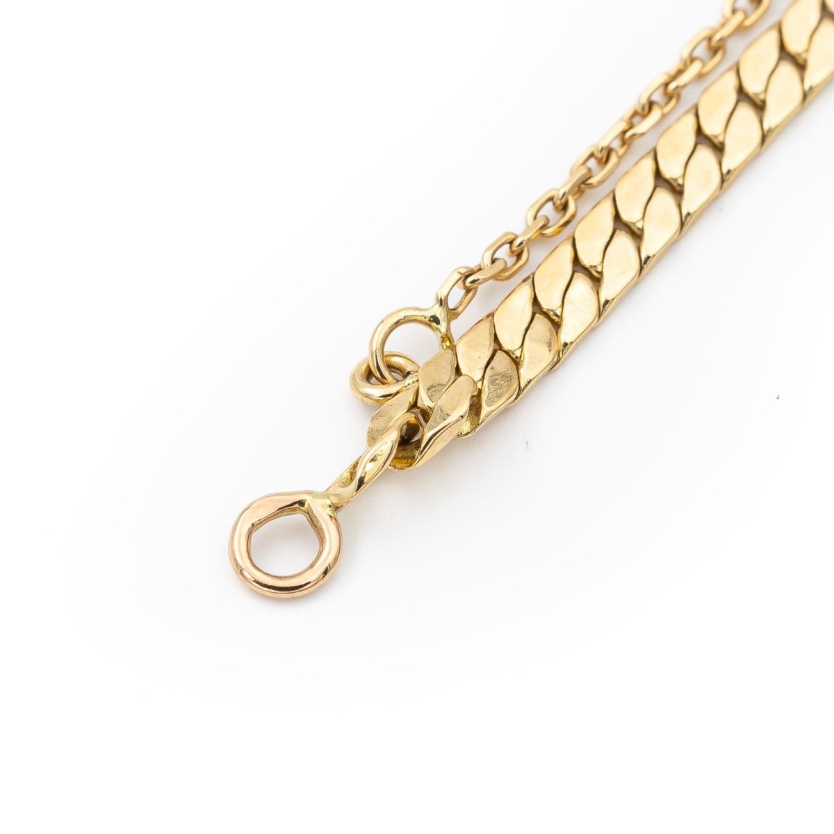 Bracelet Gourmette maille anglaise en or jaune - Castafiore