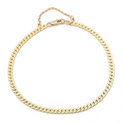 Bracelet Gourmette maille anglaise en or jaune - Castafiore