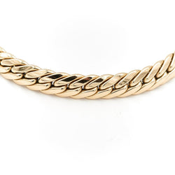 Bracelet Gourmette maille anglaise en or jaune - Castafiore