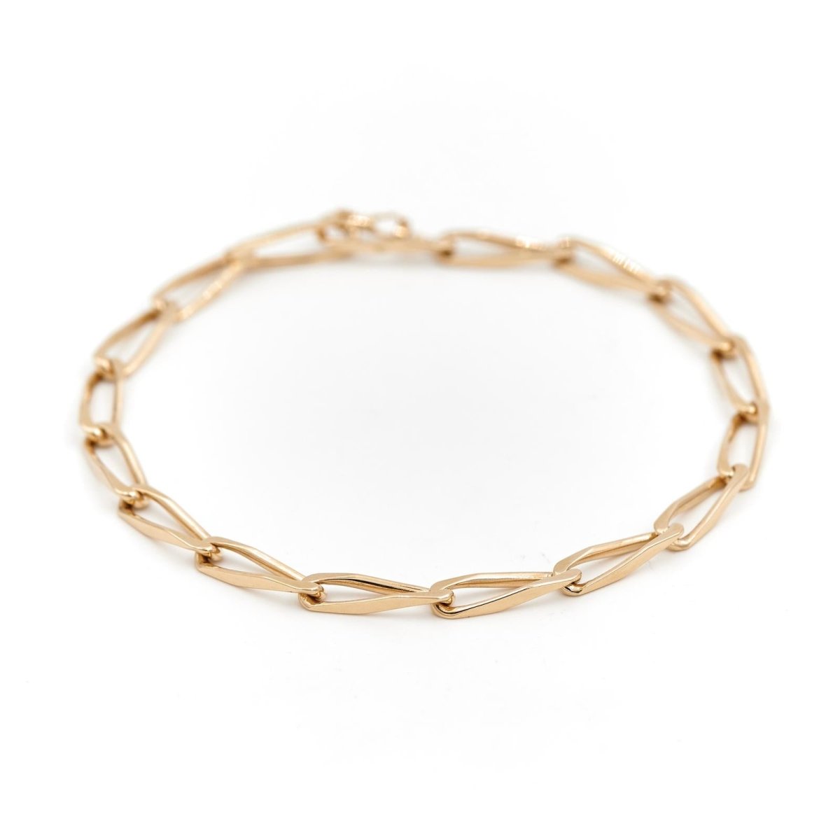 Bracelet Gourmette maille cheval en or jaune - Castafiore