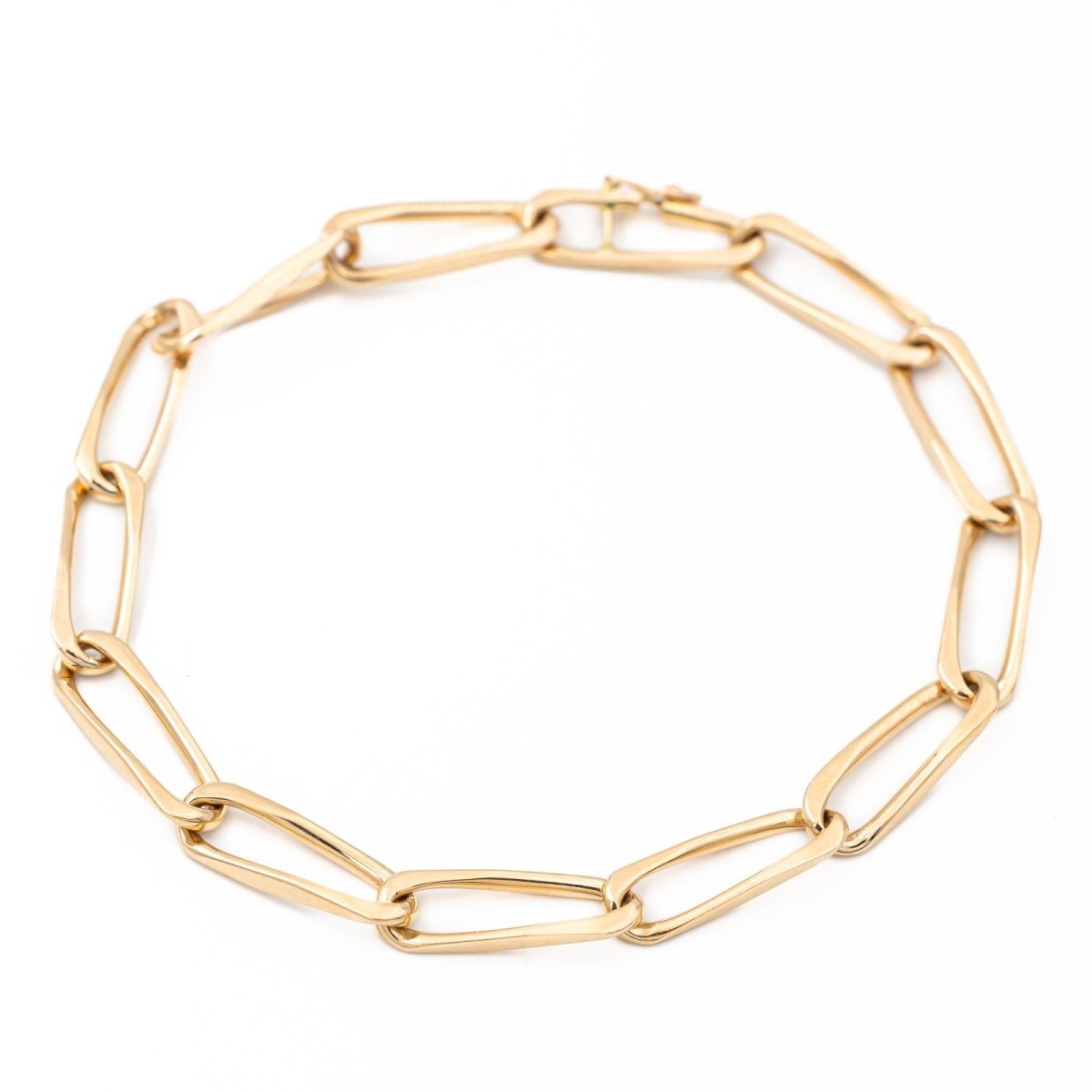 Bracelet Gourmette maille cheval en or jaune - Castafiore