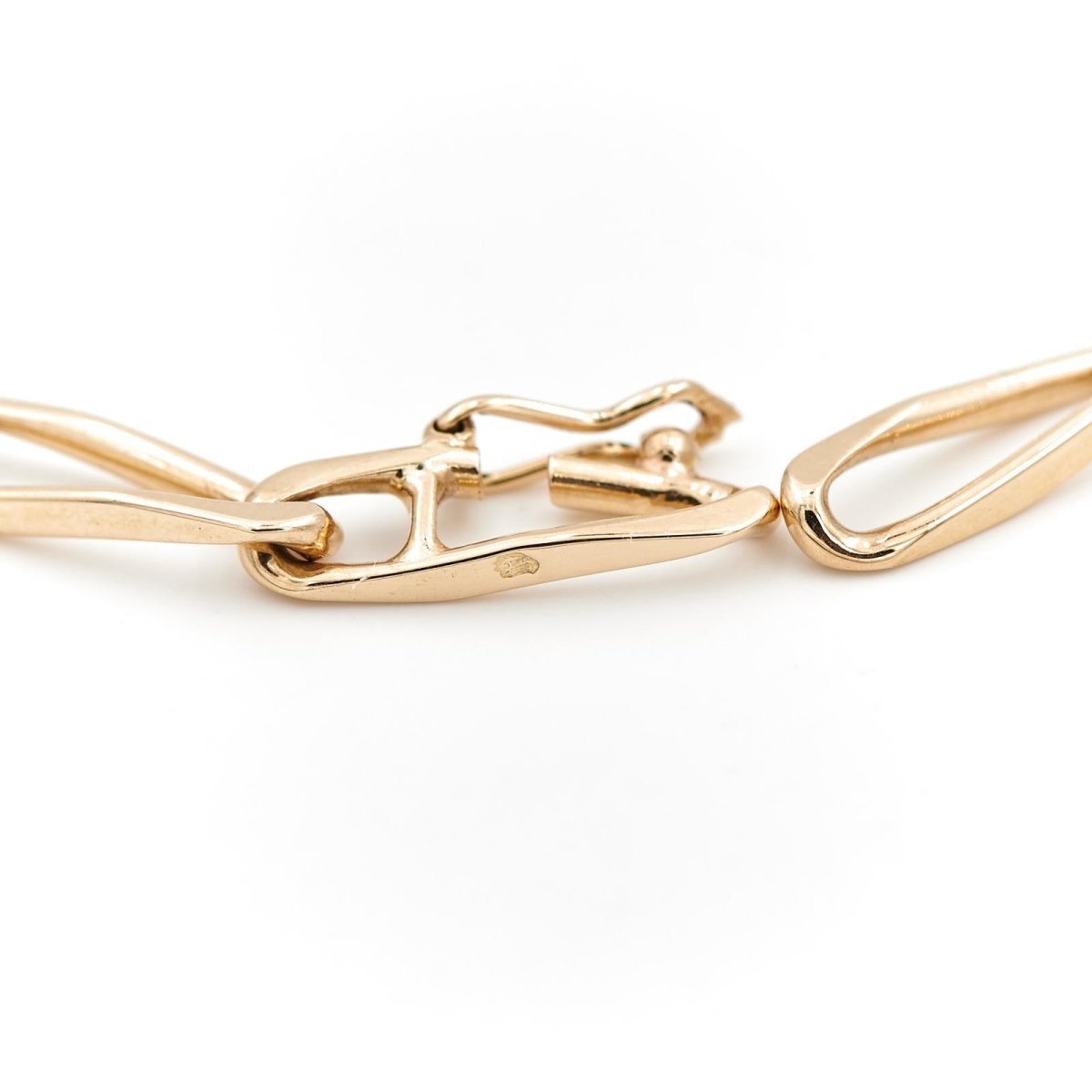 Bracelet Gourmette maille cheval en or jaune - Castafiore