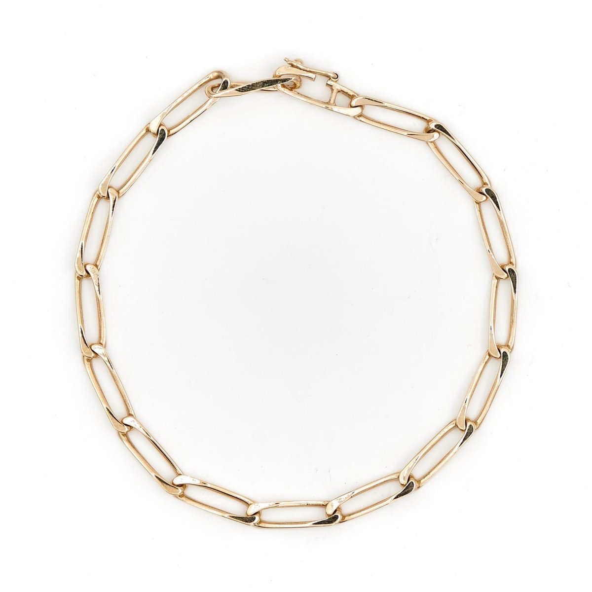 Bracelet Gourmette maille cheval en or jaune - Castafiore