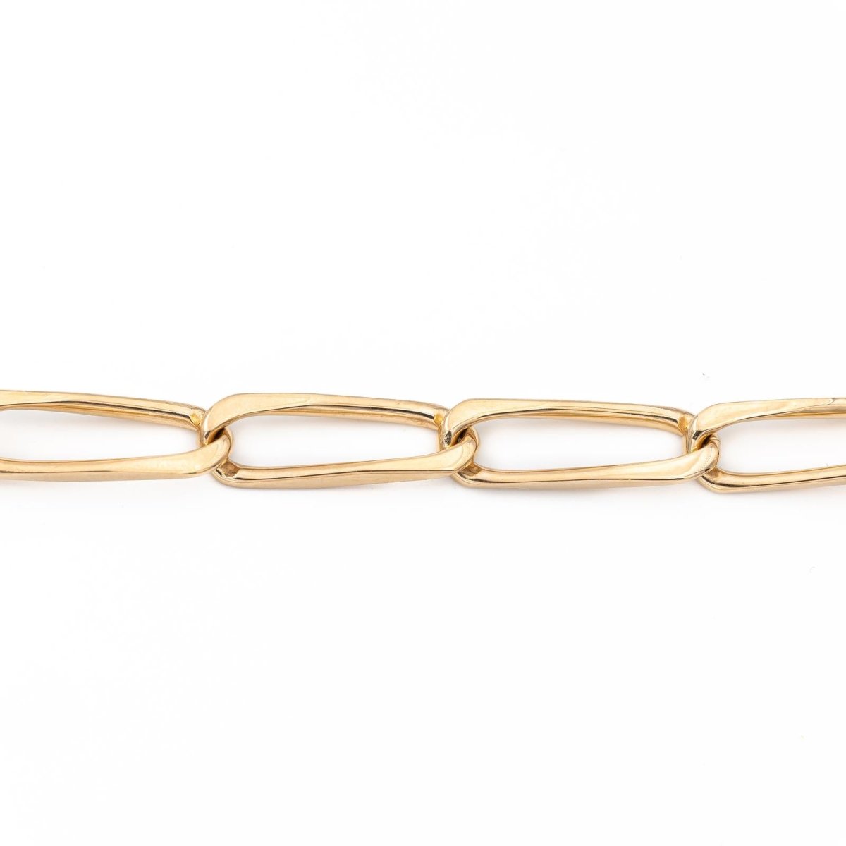 Bracelet Gourmette maille cheval en or jaune - Castafiore