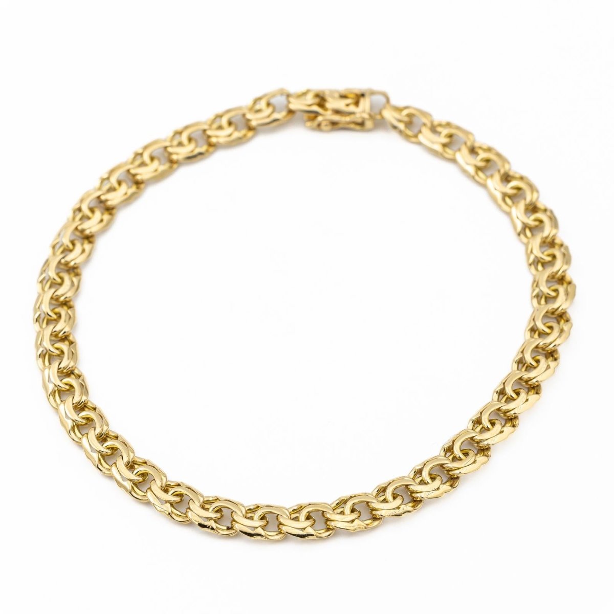 Bracelet Gourmette maille fantaisie en or jaune - Castafiore