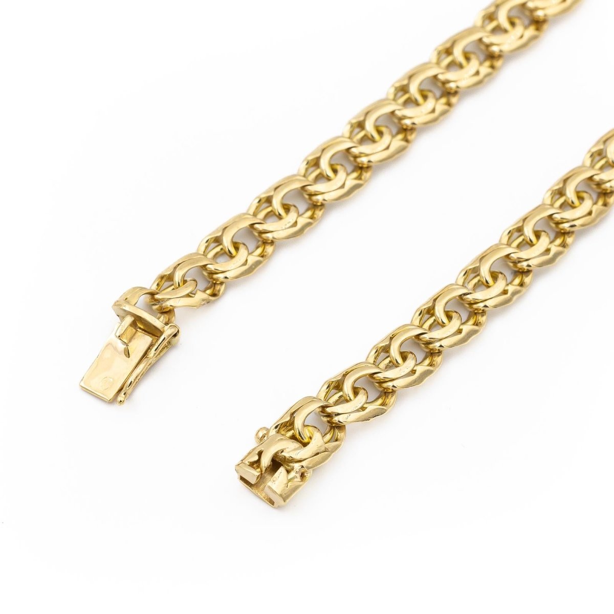 Bracelet Gourmette maille fantaisie en or jaune - Castafiore