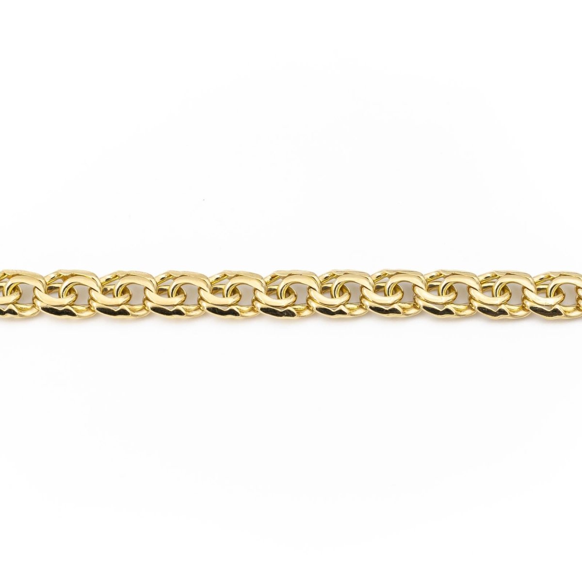 Bracelet Gourmette maille fantaisie en or jaune - Castafiore