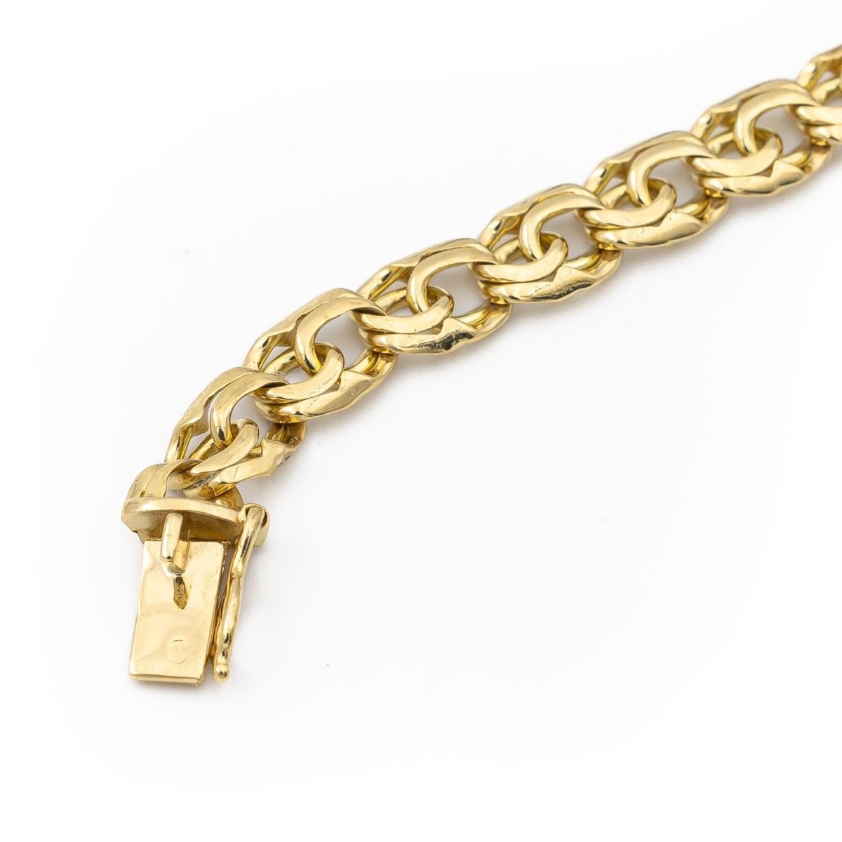 Bracelet Gourmette maille fantaisie en or jaune - Castafiore