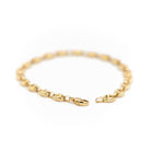 Bracelet Gourmette maille grain de café en or jaune - Castafiore