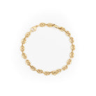 Bracelet Gourmette maille grain de café en or jaune - Castafiore