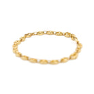 Bracelet Gourmette maille grain de café en or jaune - Castafiore