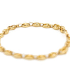 Bracelet Gourmette maille grain de café en or jaune - Castafiore