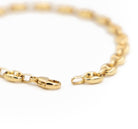 Bracelet Gourmette maille grain de café en or jaune - Castafiore