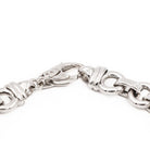 Bracelet Gourmette maille jaseron en or blanc - Castafiore