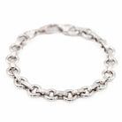 Bracelet Gourmette maille jaseron en or blanc - Castafiore