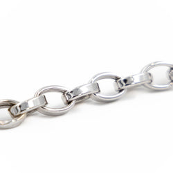 Bracelet Gourmette maille spartacus en or blanc - Castafiore