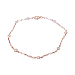 Bracelet gouttière or rose et diamants - Castafiore