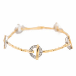 Bracelet GUY LAROCHE en or jaune et diamants - Castafiore