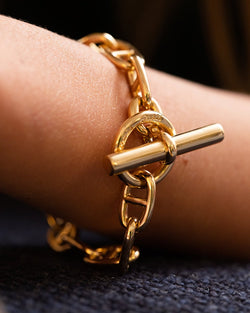 Bracelet HERMÈS "Chaîne d'ancre" en or jaune - Castafiore