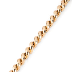 Bracelet HERMES en or jaune torsadé et diamants - Castafiore