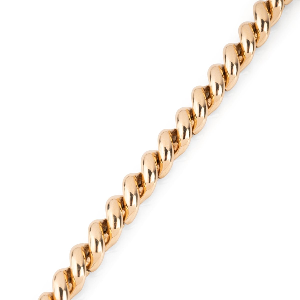 Bracelet HERMES en or jaune torsadé et diamants - Castafiore