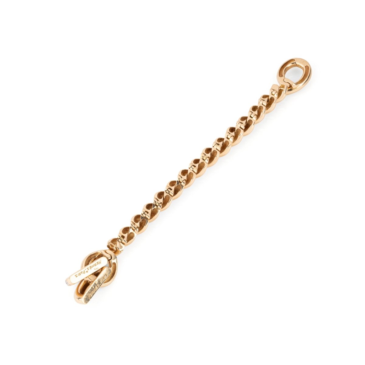 Bracelet HERMES en or jaune torsadé et diamants - Castafiore