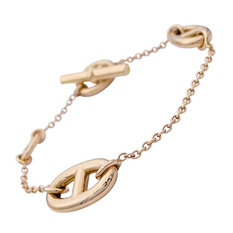 Bracelet Hermès, "Frandole", or rose. - Castafiore