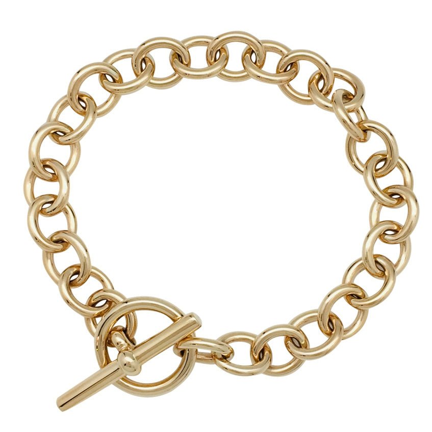 Bracelet HERMES maillons ronds or jaune - Castafiore