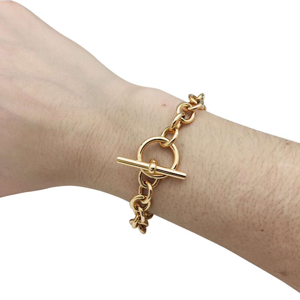 Bracelet HERMES maillons ronds or jaune - Castafiore