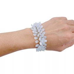 Bracelet H.Stern or blanc et calcédoine - Castafiore