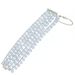 Bracelet H.Stern or blanc et calcédoine - Castafiore