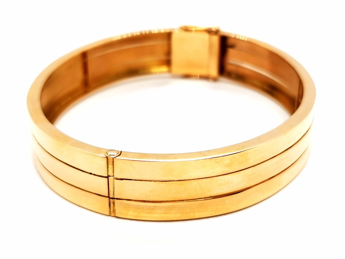 Bracelet Jonc 3 rangs en or jaune - Castafiore