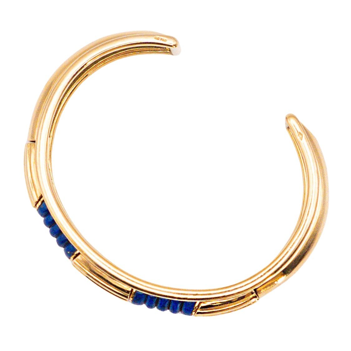 Bracelet Jonc BOUCHERON en or jaune et lapis lazuli - Castafiore