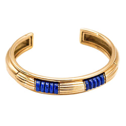 Bracelet Jonc BOUCHERON en or jaune et lapis lazuli - Castafiore