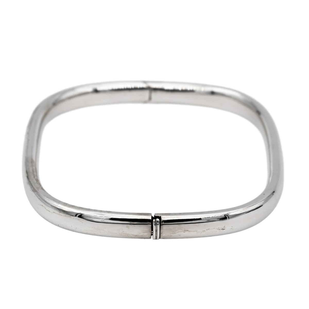 Square bangle bracelet in white gold – Castafiore