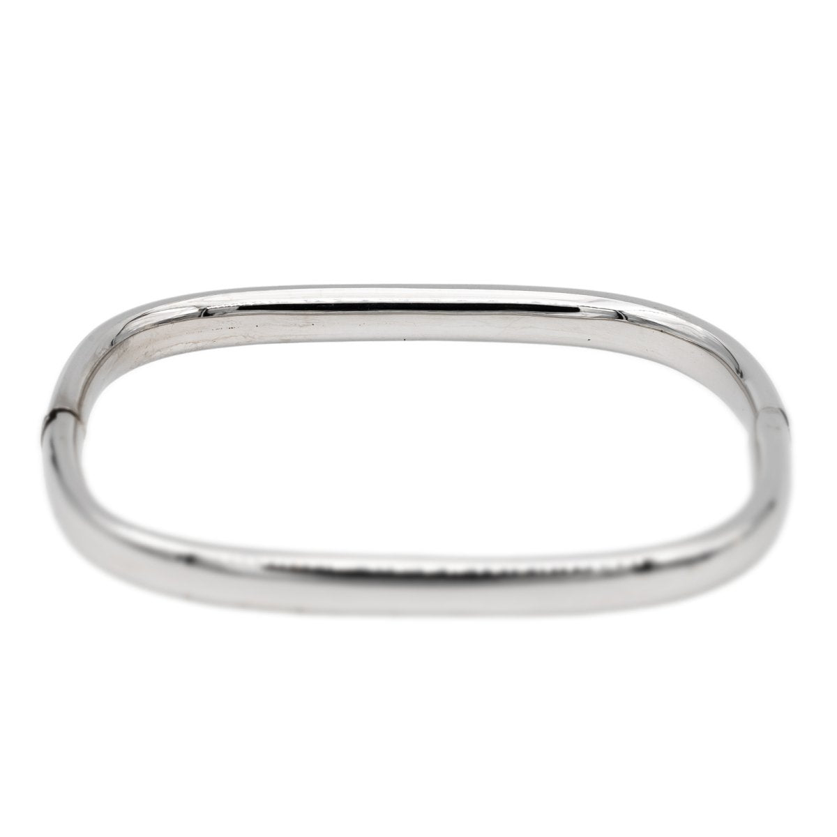 Bracelet Jonc carré en or blanc - Castafiore