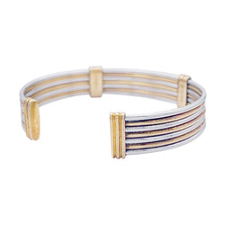 Bracelet Jonc CARTIER en or jaune et acier - Castafiore