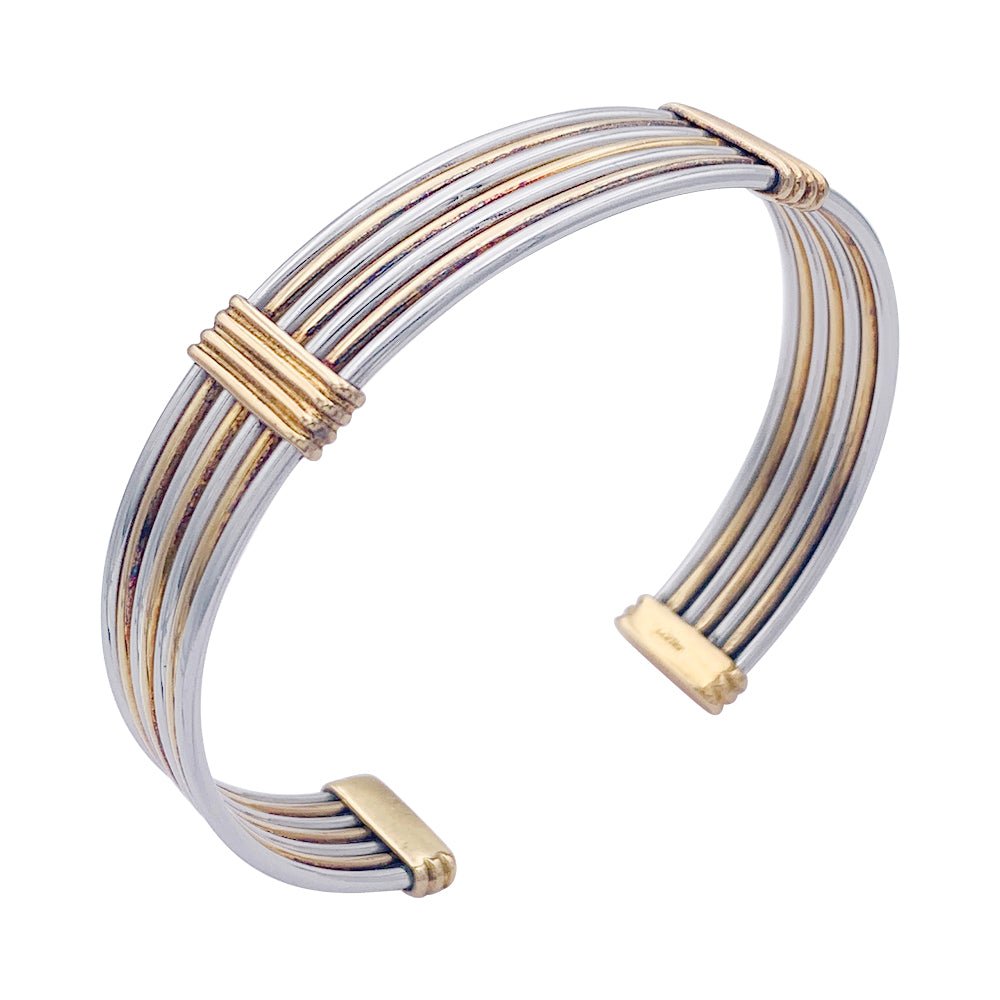 Bracelet Jonc CARTIER en or jaune et acier - Castafiore