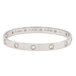 Bracelet Jonc CARTIER "Love" en or blanc et diamants - Castafiore