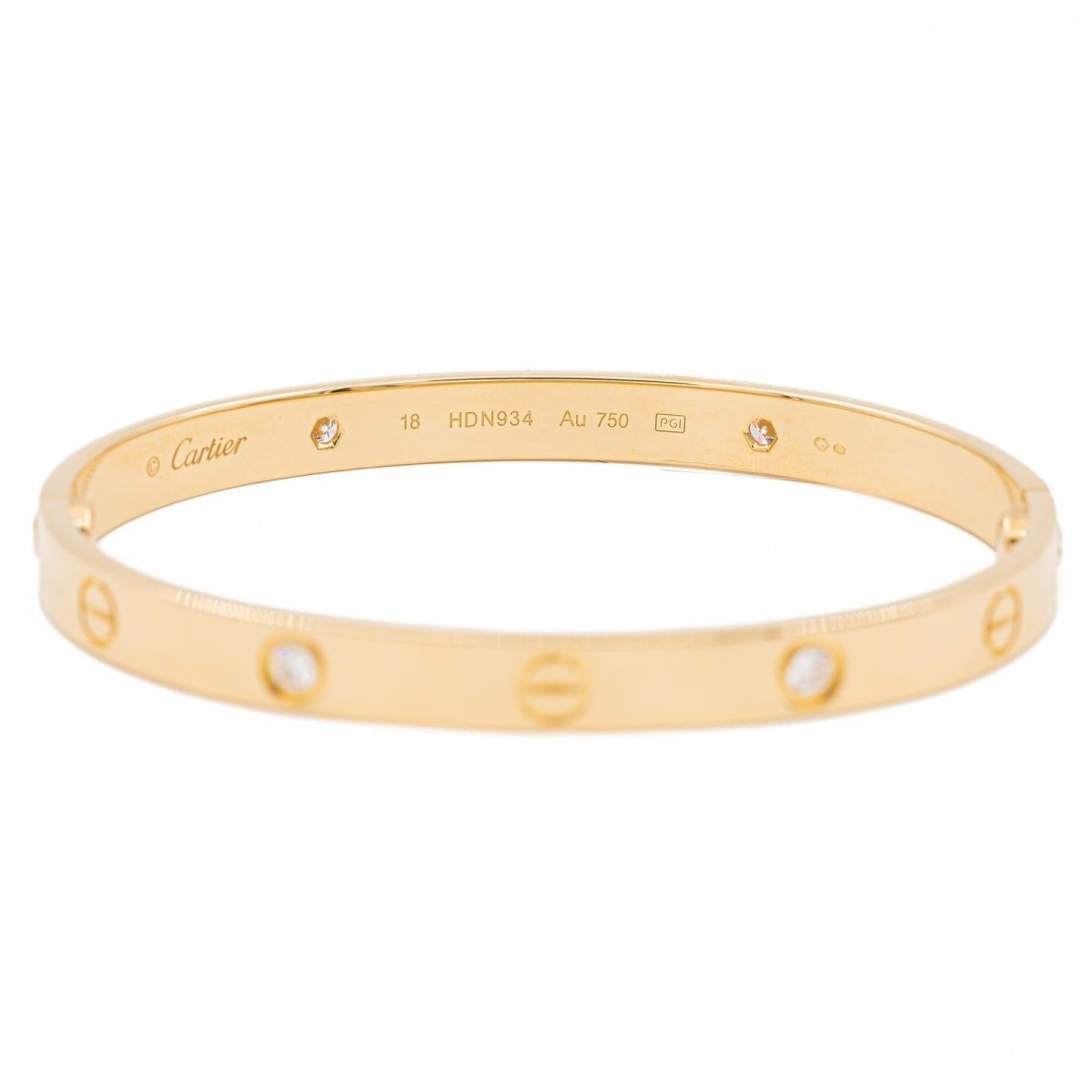 Bracelet Jonc CARTIER "Love" en or jaune et diamants - Castafiore
