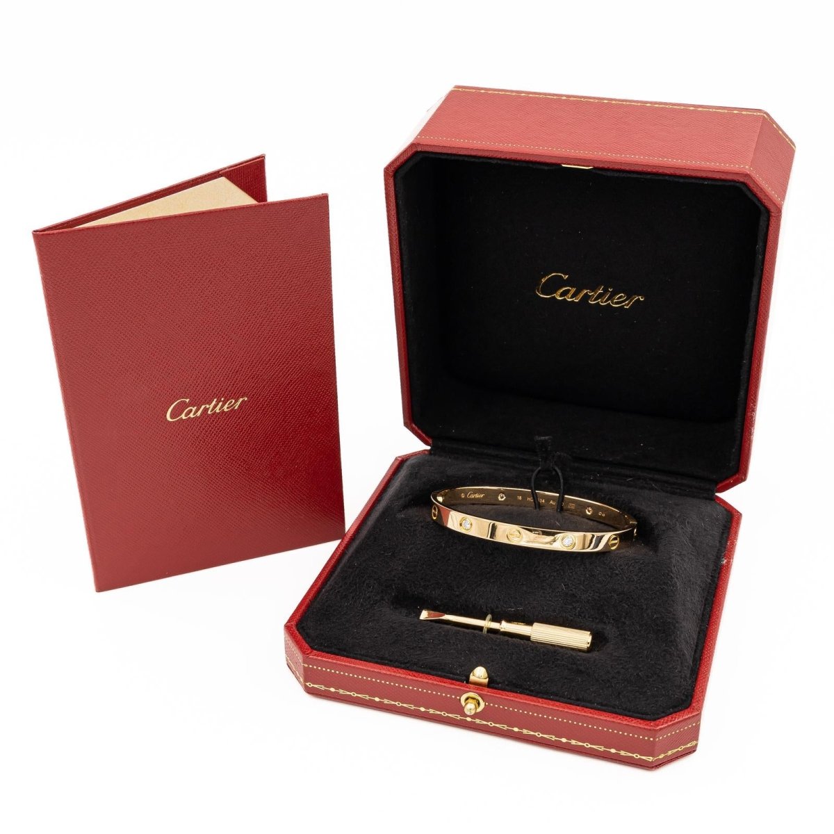 Bracelet Jonc CARTIER "Love" en or jaune et diamants - Castafiore