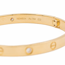 Bracelet Jonc CARTIER "Love" en or jaune et diamants - Castafiore