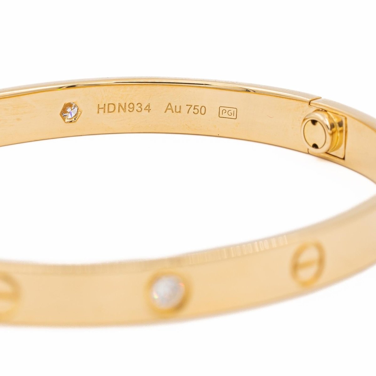 Bracelet Jonc CARTIER "Love" en or jaune et diamants - Castafiore