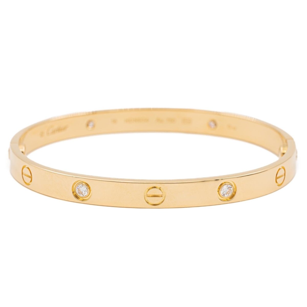 Bracelet Jonc CARTIER "Love" en or jaune et diamants - Castafiore